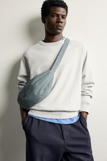 BOLSO HOMBRO NYLON S - Azul de Zara - Imagen 0