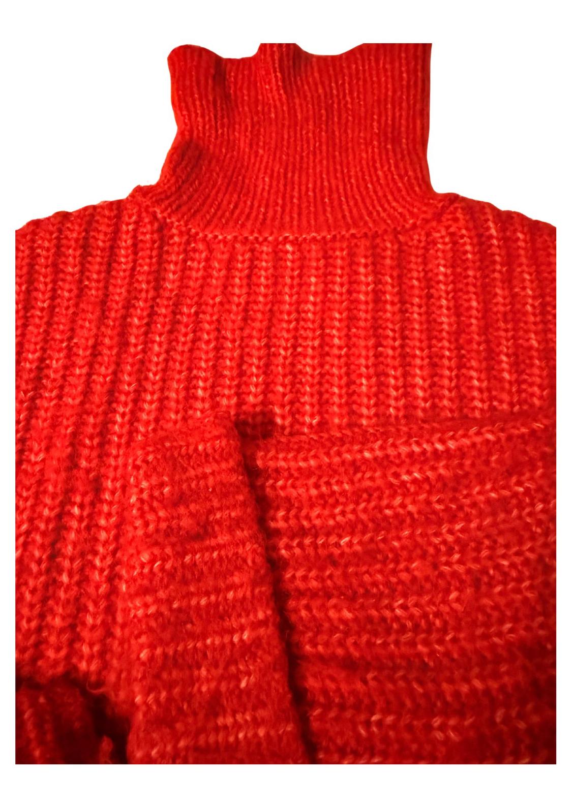KNIT WRAP COLLAR SWEATER - Image 2