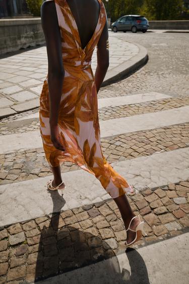 PRINTED MIDI DRESS - Multicoloured by Zara - Image 5