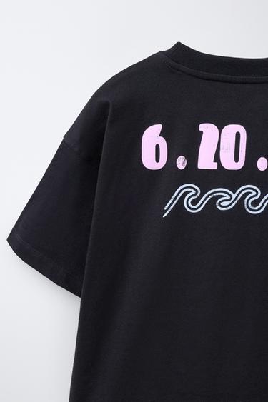 SURF PRINT T-SHIRT - Black by Zara - Image 3