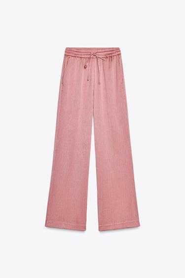 CREASED-EFFECT TROUSERS - MARSALA by Zara