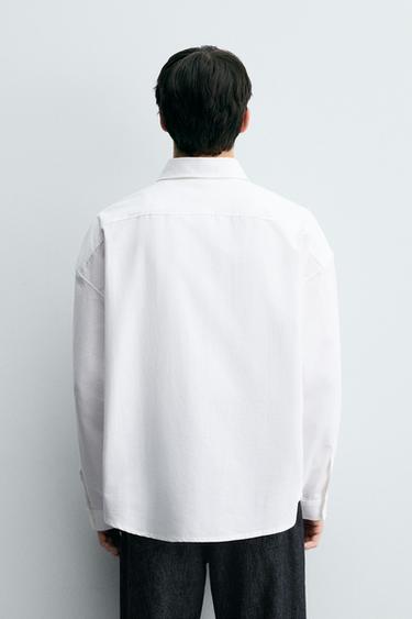 OVERSIZE FIT OXFORD SHIRT - White by Zara - Image 2