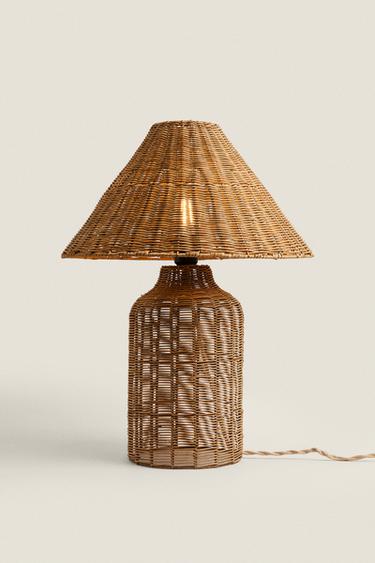 RATTAN TABLE LAMP - Light beige by Zara - Image 1