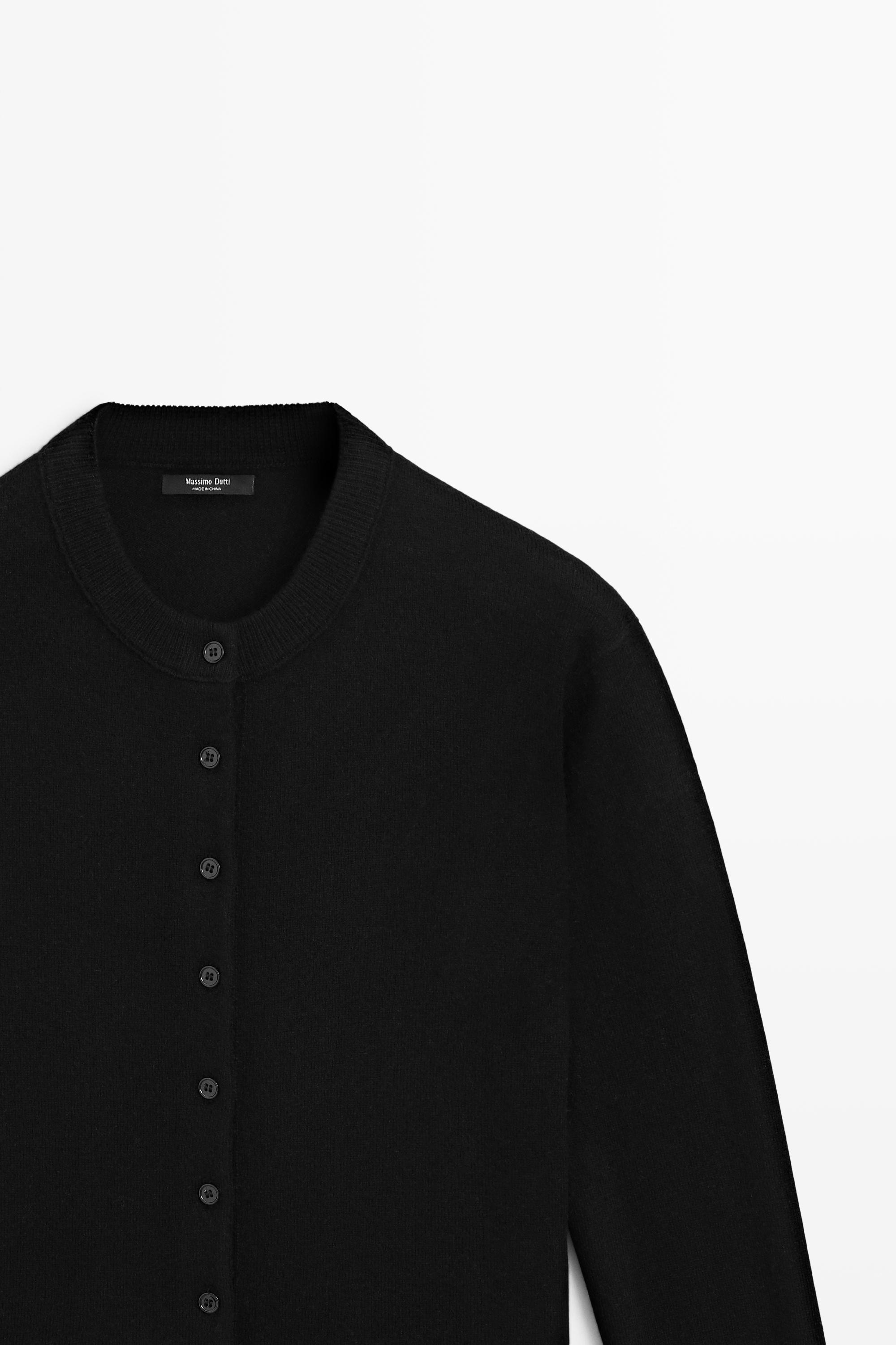 Knit cardigan with button detail
