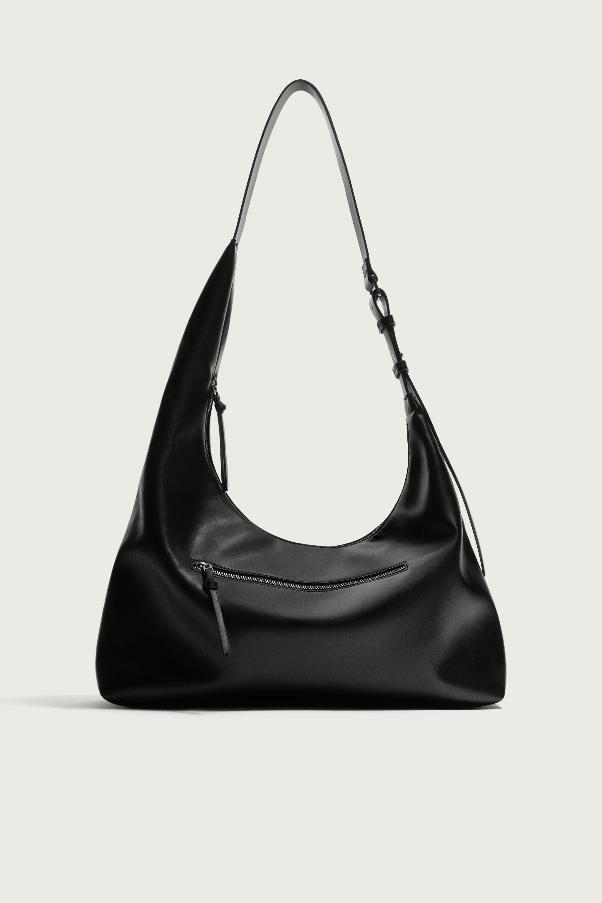 ASYMMETRICAL SHOULDER BAG — Black
