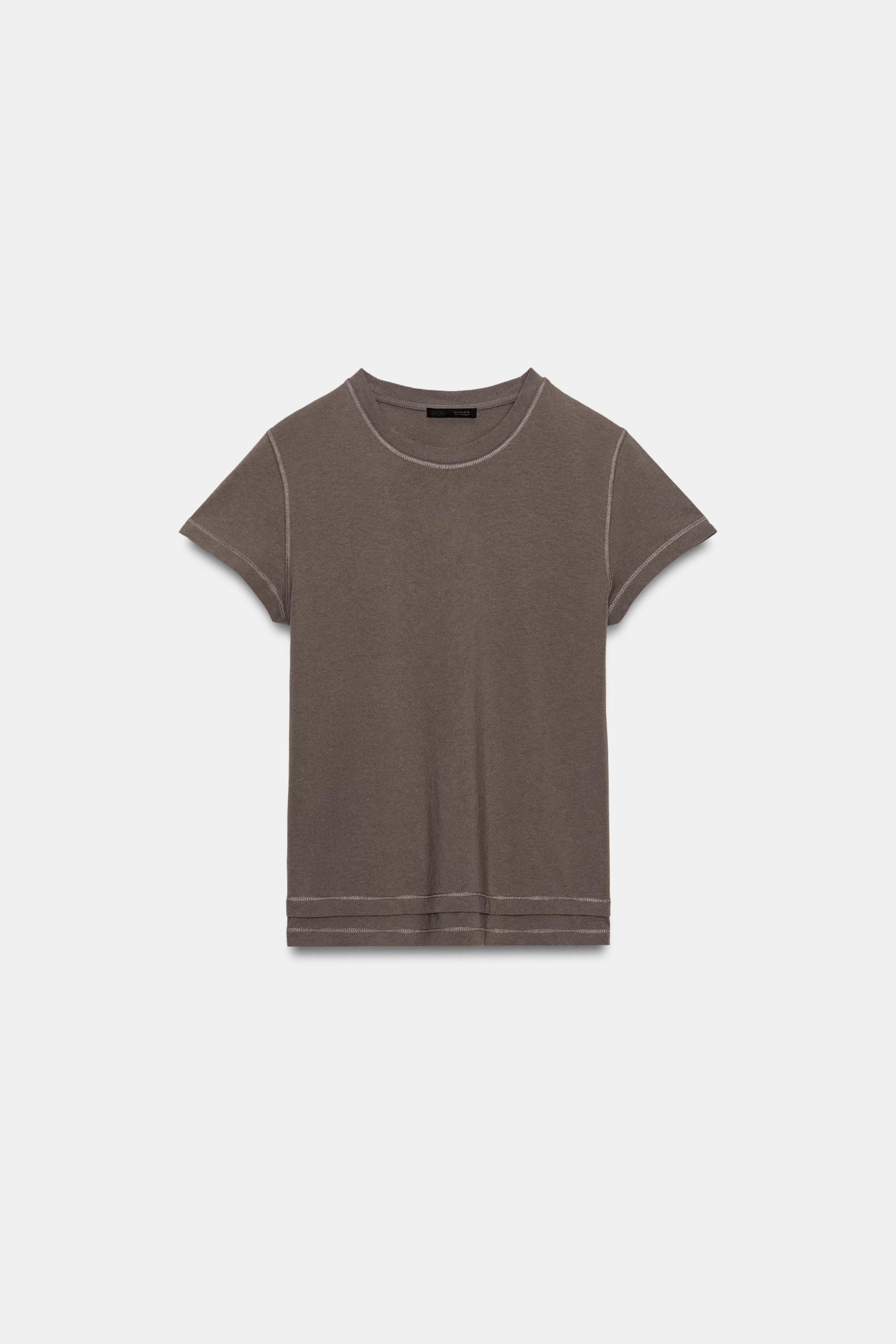 DOUBLE EFFECT SHORT SLEEVE T-SHIRT