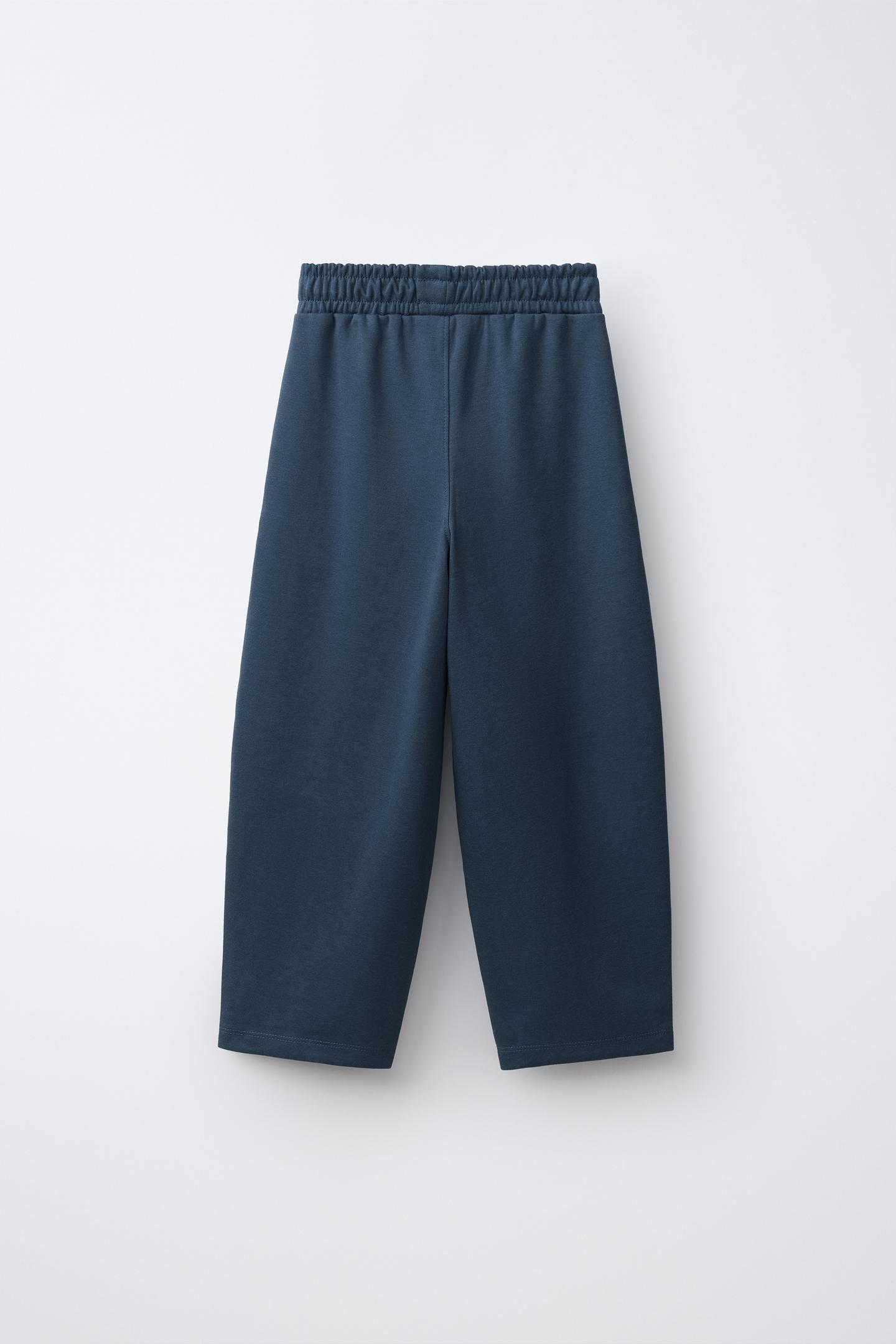 Детский комплект Zara Text Interlock Hoodie and Pants Set, цвет: Синий — фото 5