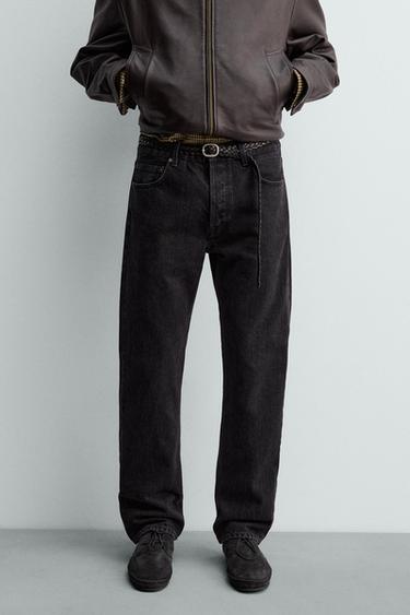 AARON LEVINE X ZARA STRAIGHT FIT JEANS - Charcoal by Zara