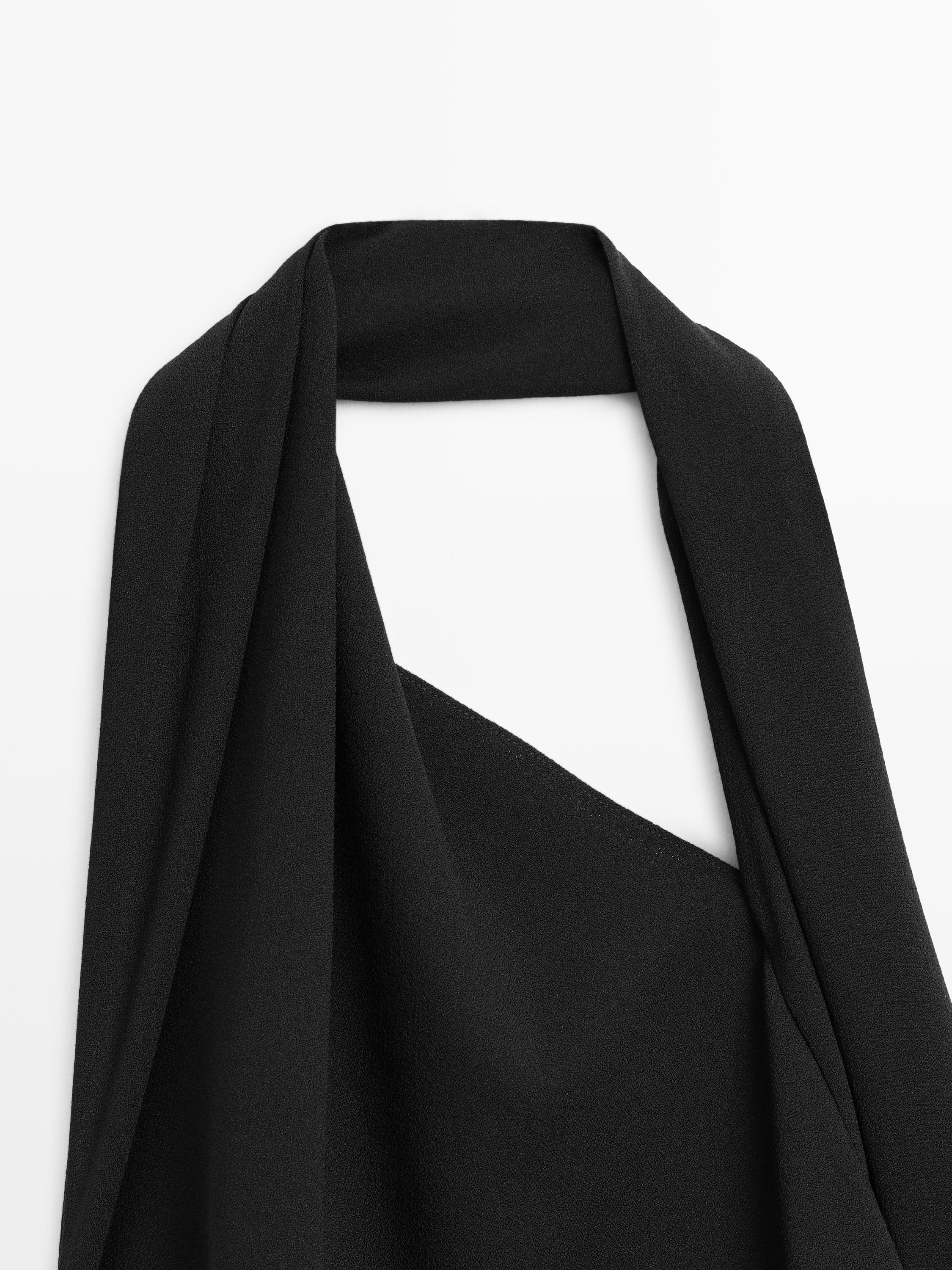 Long halter dress with back detail - LIMITED