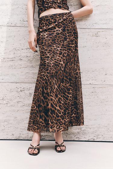 ANIMAL PRINT TULLE SKIRT - Leopard  by Zara