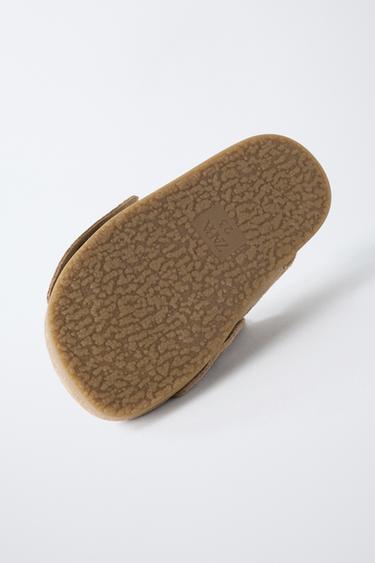 SABOTS AVEC NOEUD EN CUIR - Marron sable de Zara - Image 6