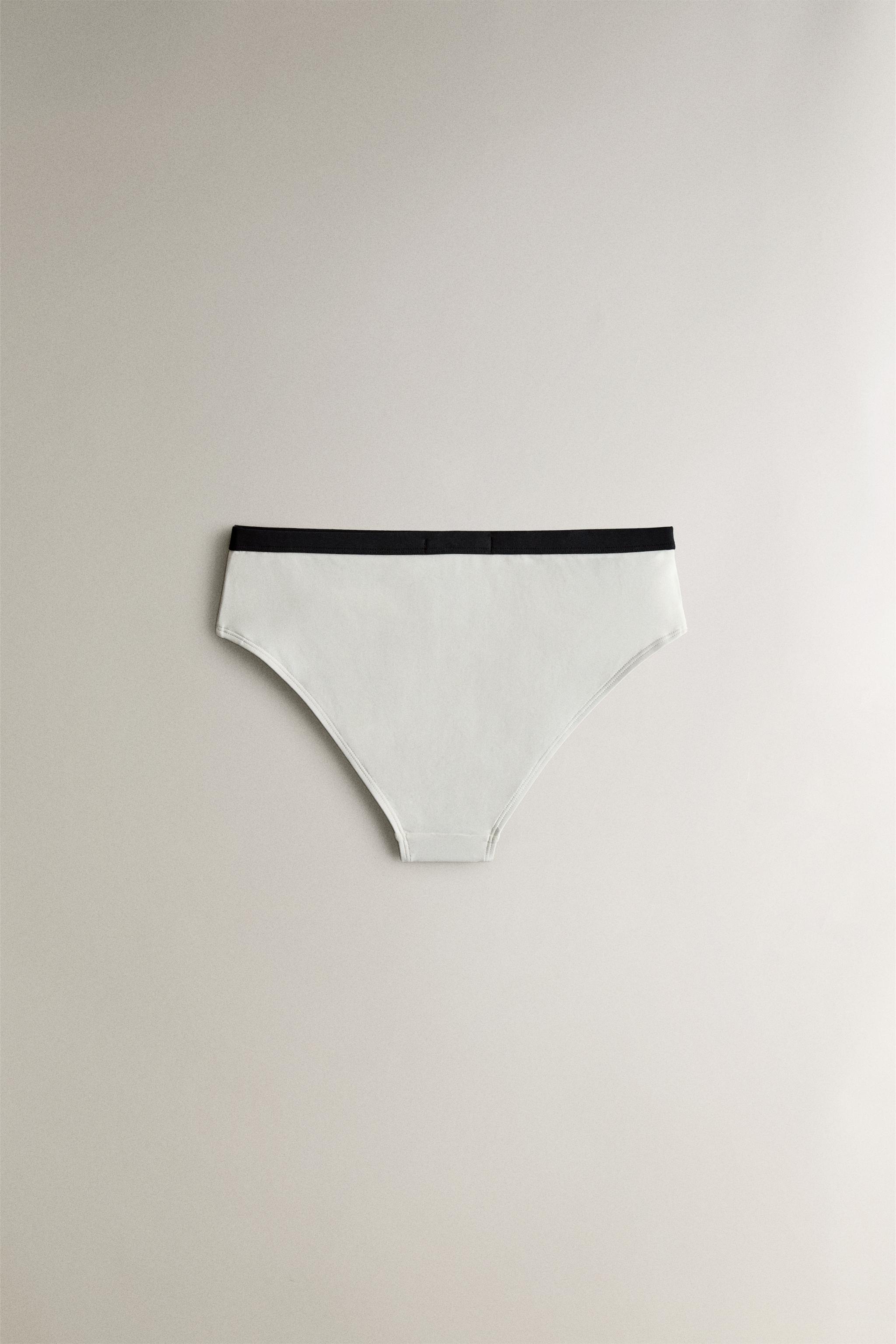 CULOTTE DE BIKINI HAUTE BANDE CONTRASTÉE