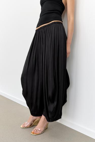 PLEATED SAROUEL TROUSERS - Black by Zara - Image 3