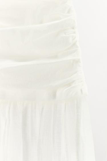 CONTRAST MIDI SKIRT - Ecru by Zara - Image 8