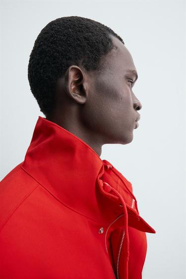 WATER REPELLENT DETACHABLE PARKA - Red by Zara - Image 4