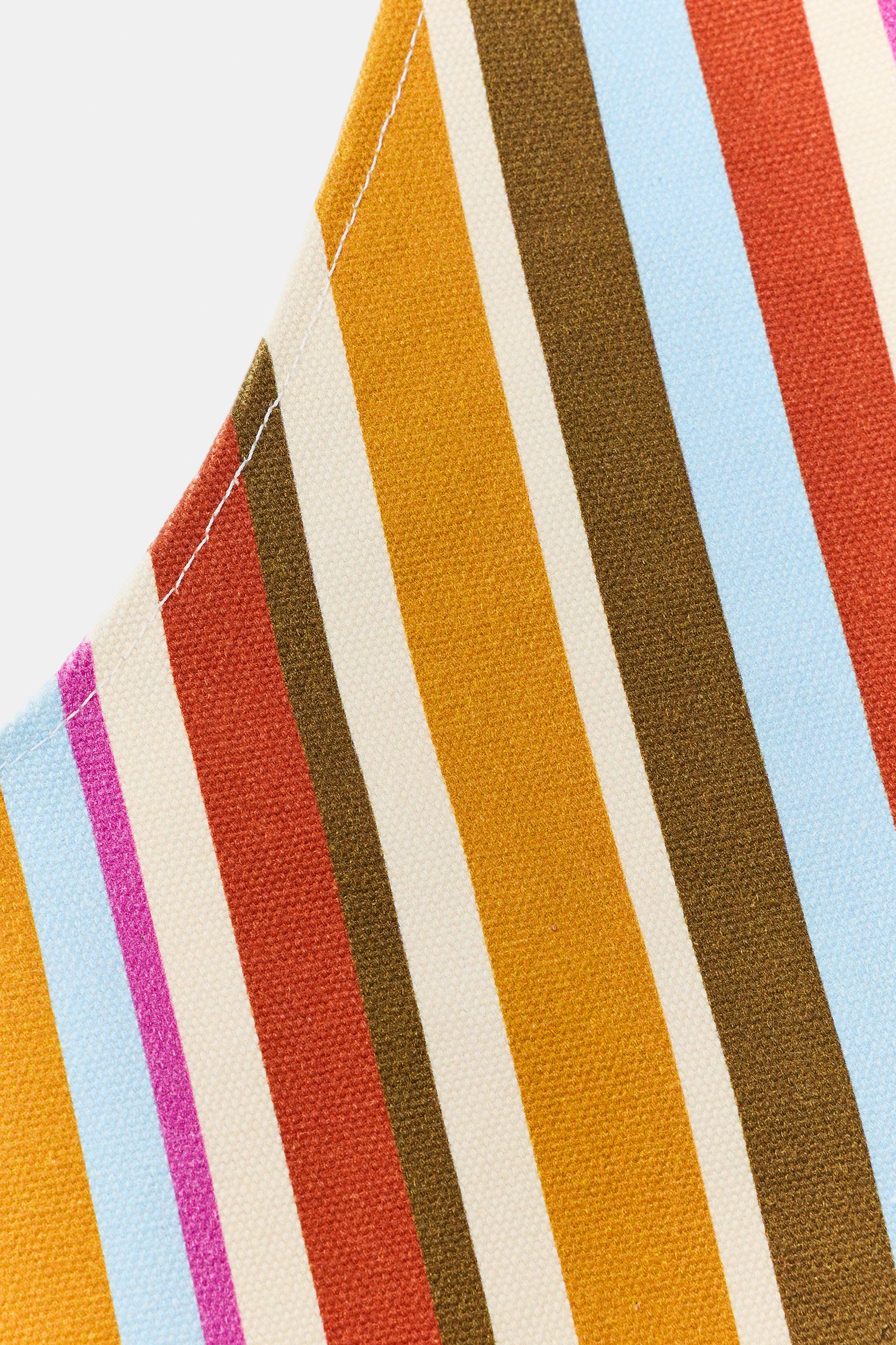 STRIPED CANVAS BAG