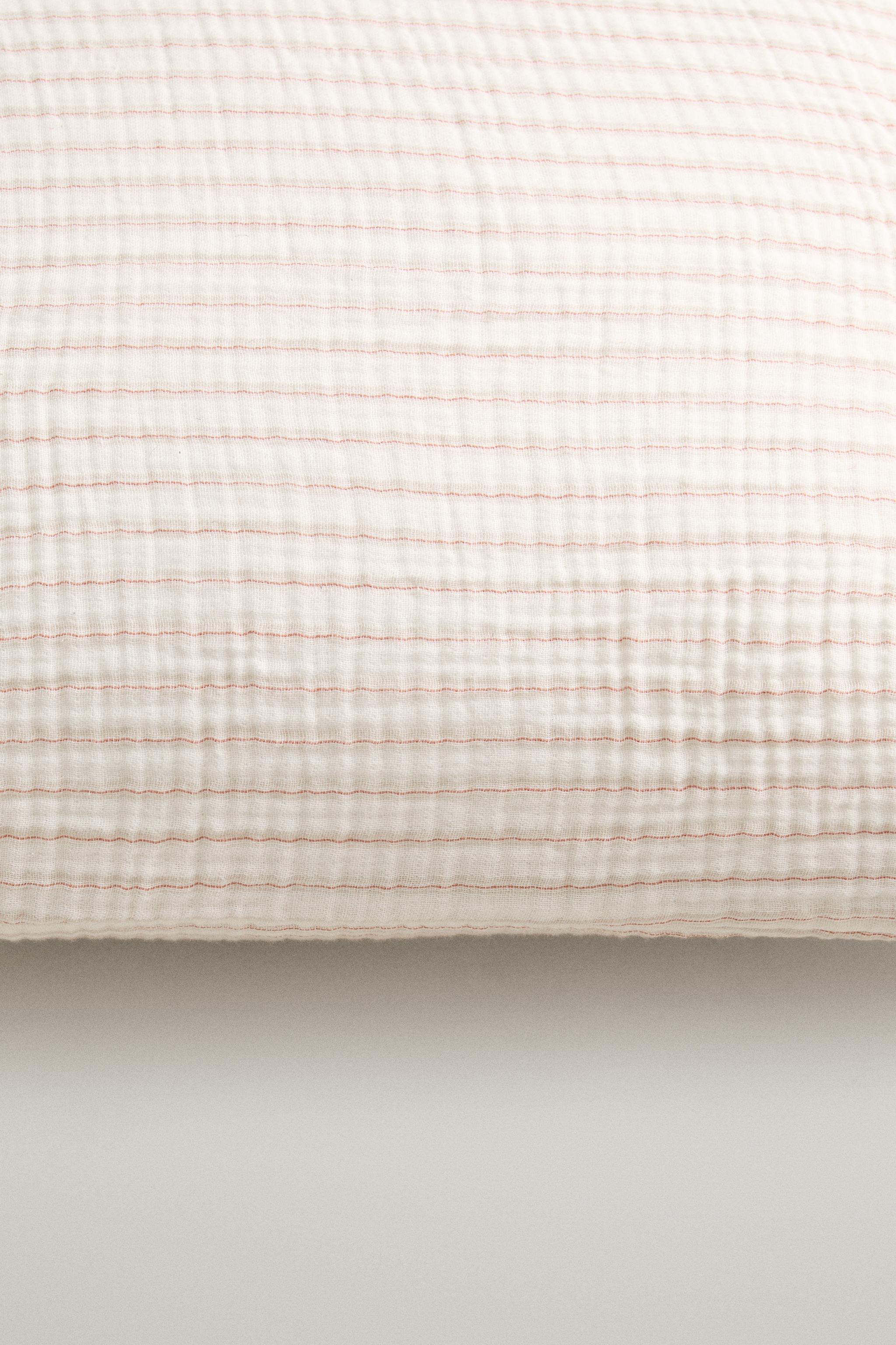 KIDS' STRIPED COTTON CHIFFON PILLOWCASE