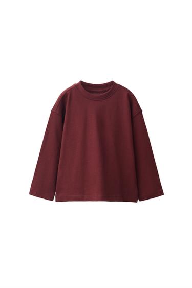 PLAIN T-SHIRT - Burgundy by Zara