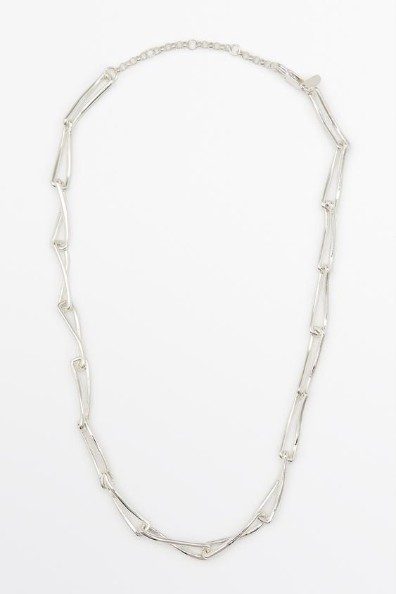 Zara Long link necklace - Silver - Image 0