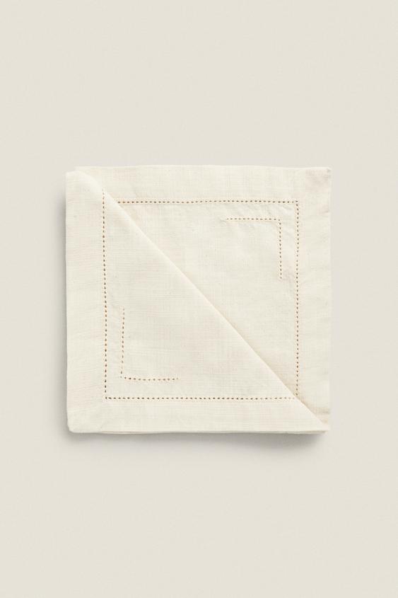 HEMSTITCHED COTTON NAPKINS (PACK OF 2)