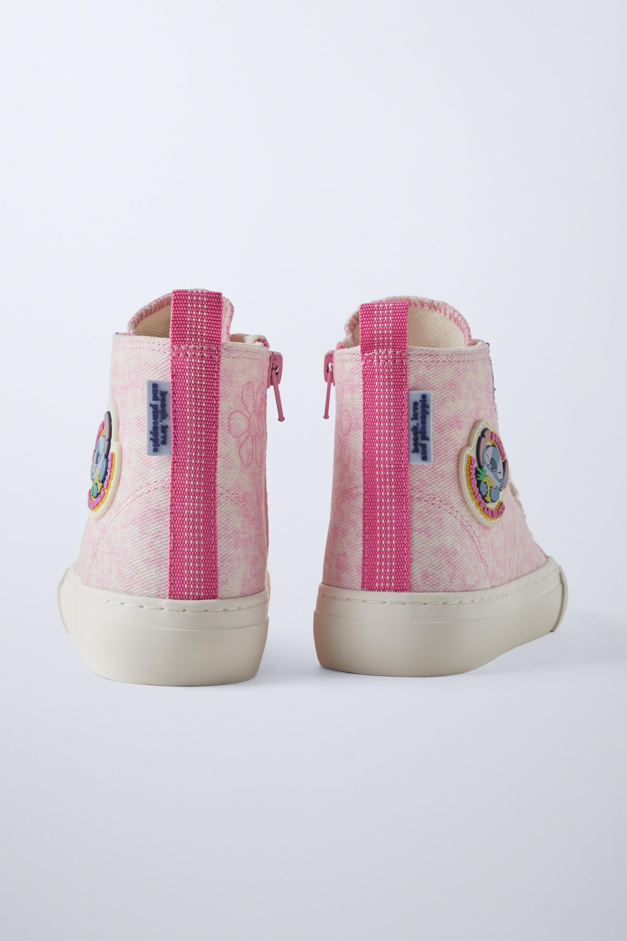 LILO & STITCH © DISNEY HIGH-TOP SNEAKERS - Pink | ZARA New