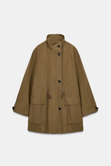 OVERSIZE PARKA ZW COLLECTION - Light beige by Zara - Image 5