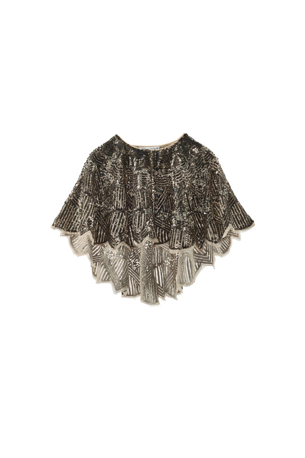 EMBROIDERED SEQUIN CAPE - image 3