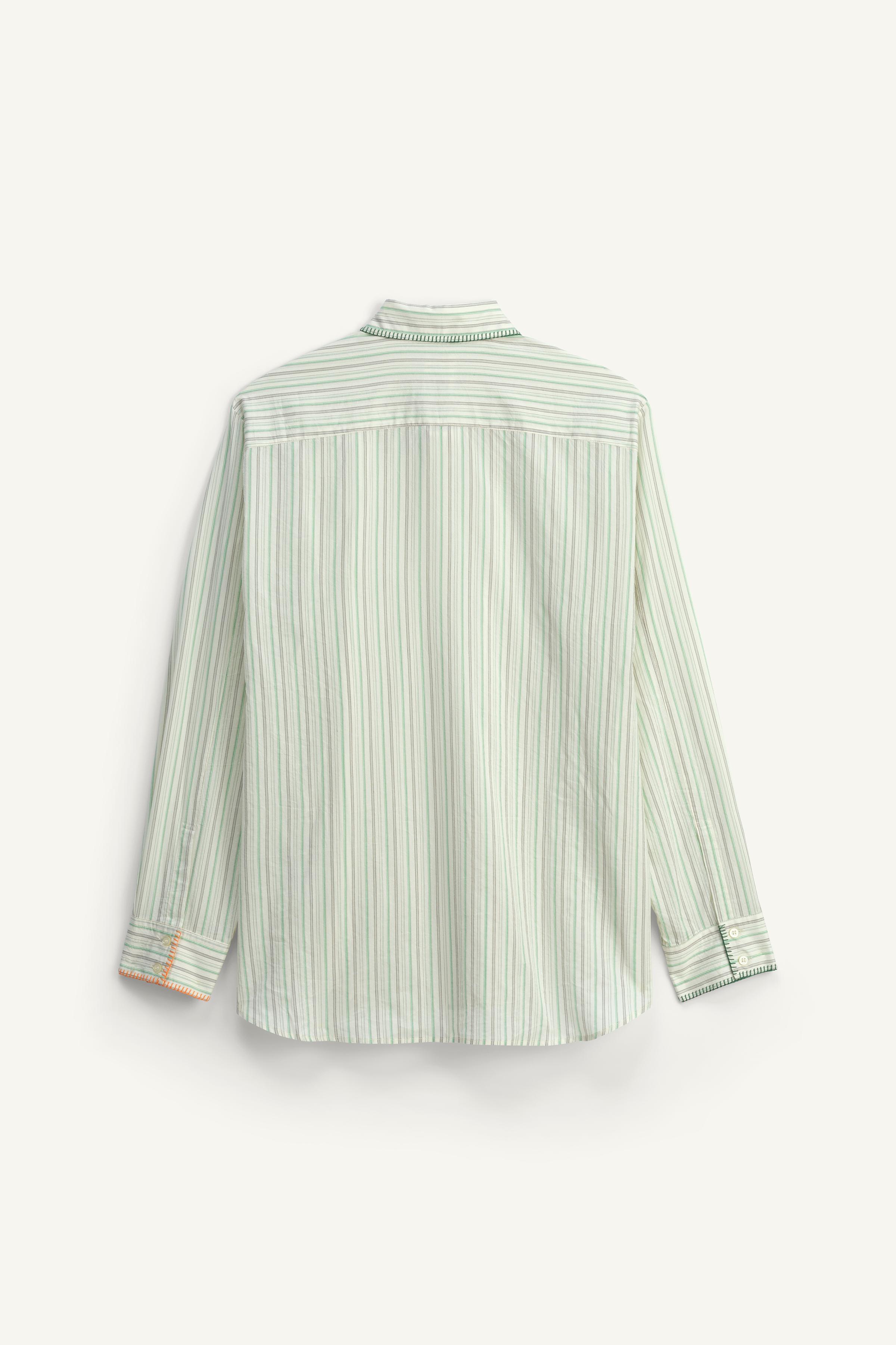 コットン/シルク ストライプ LIMITED EDITION シャツ