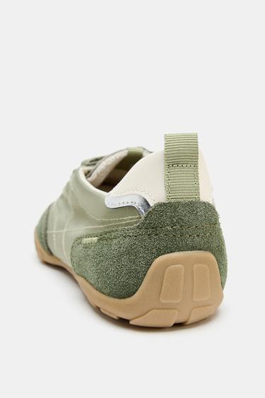 CONTRAST RUNNING SNEAKERS - Khaki Green by Zara - Image 5