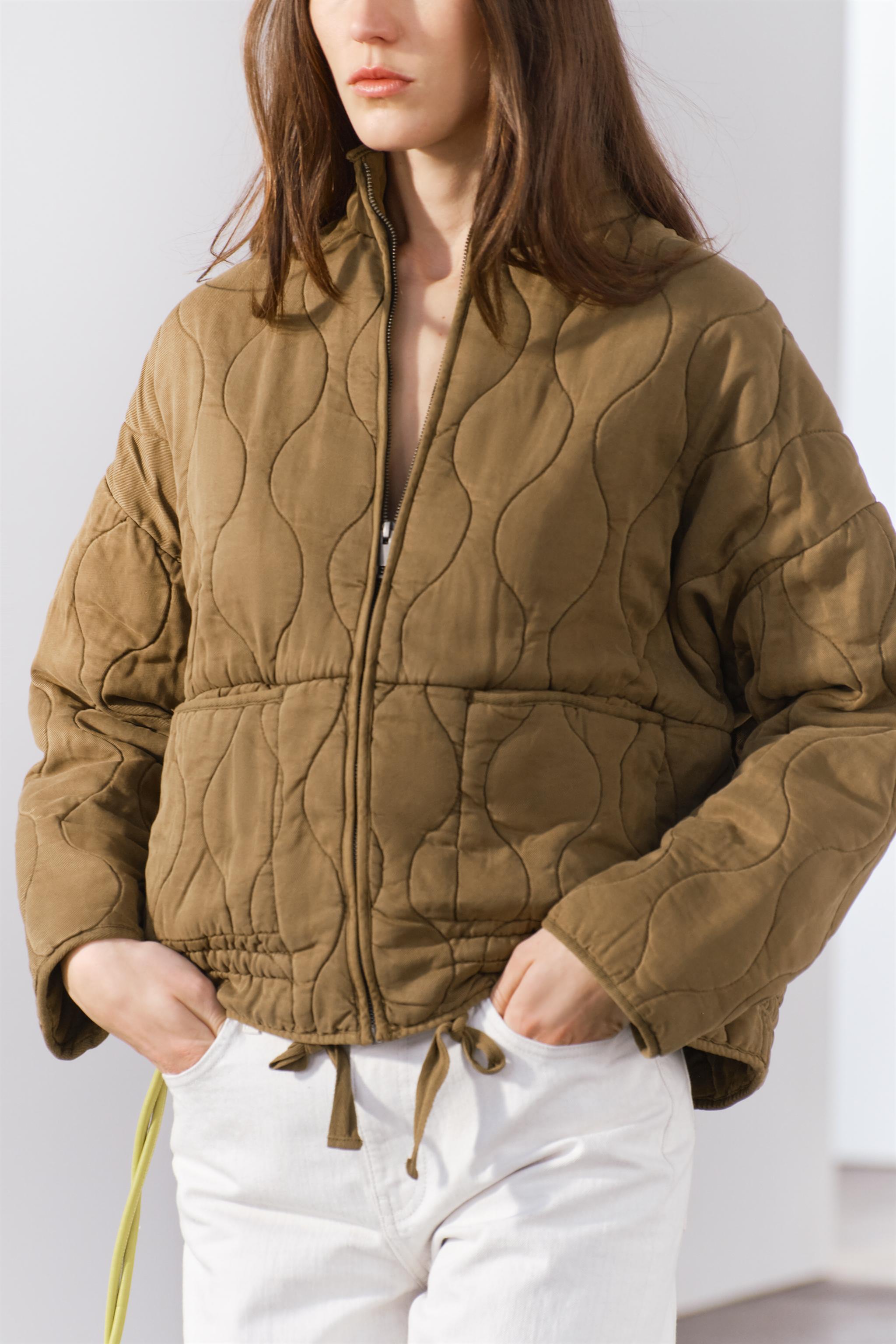 Zara quilted sale jacket womens