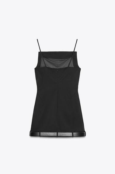 SHORT DRESS WITH HIP BELT - Black by Zara - Image 10
