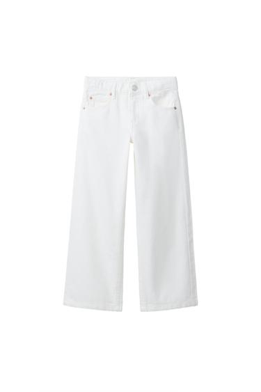 JEANS WIDE LEG - Blanco de Zara