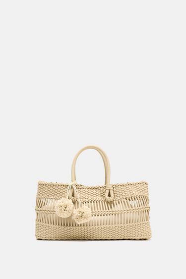 SAC À MAIN TRESSÉ - Beige de Zara