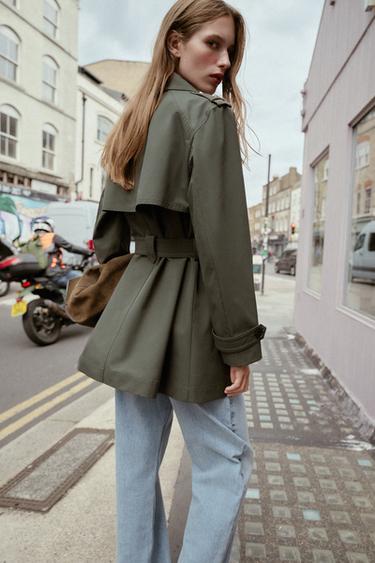 DOUBLE-BREASTED WATER REPELLENT WINDPROOF TRENCH COAT - Khaki by Zara