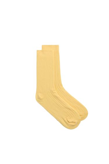 RIBBED SOCKS - Yellow by Zara