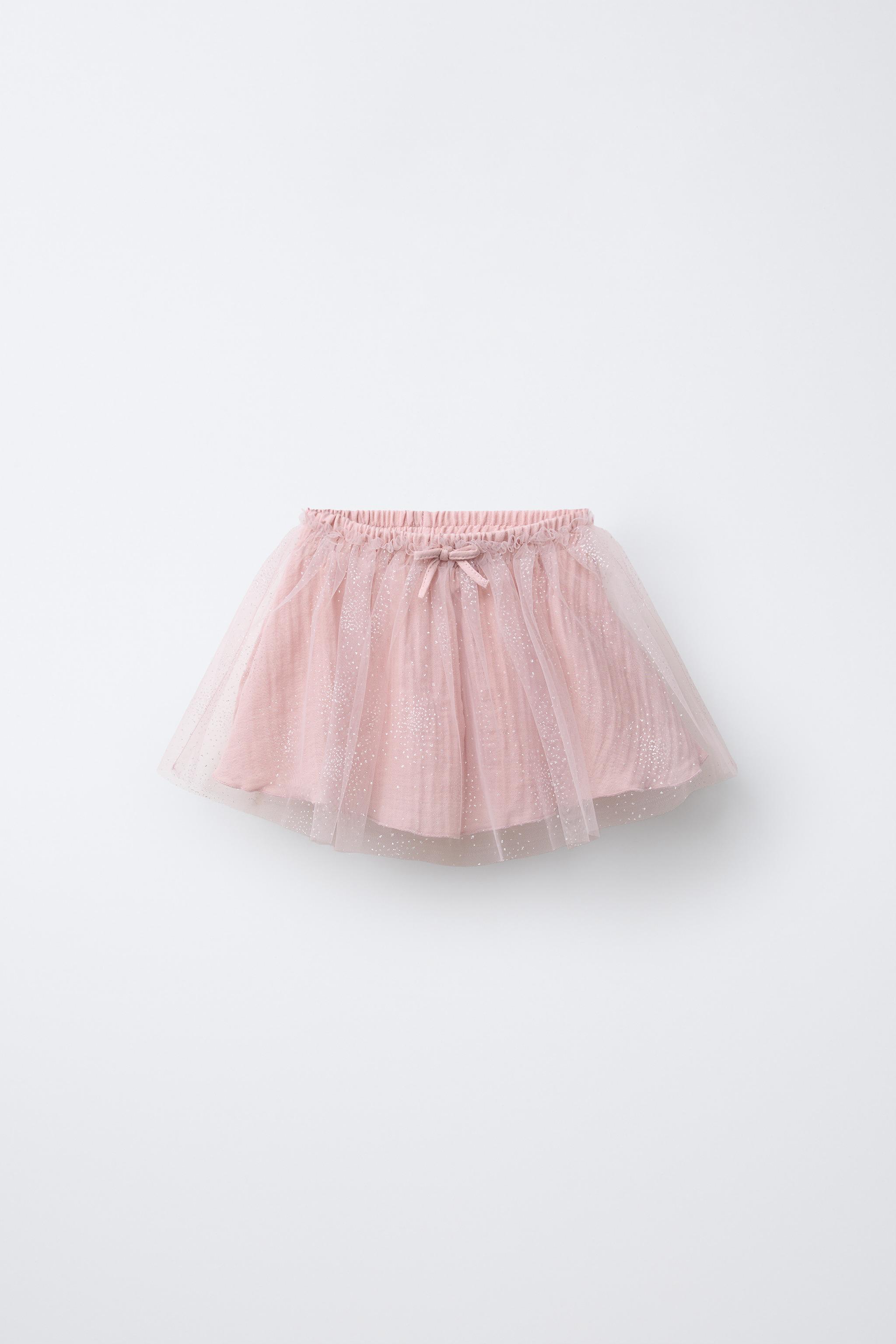 JUPE EN TULLE PAILLETÉ AVEC NŒUD
