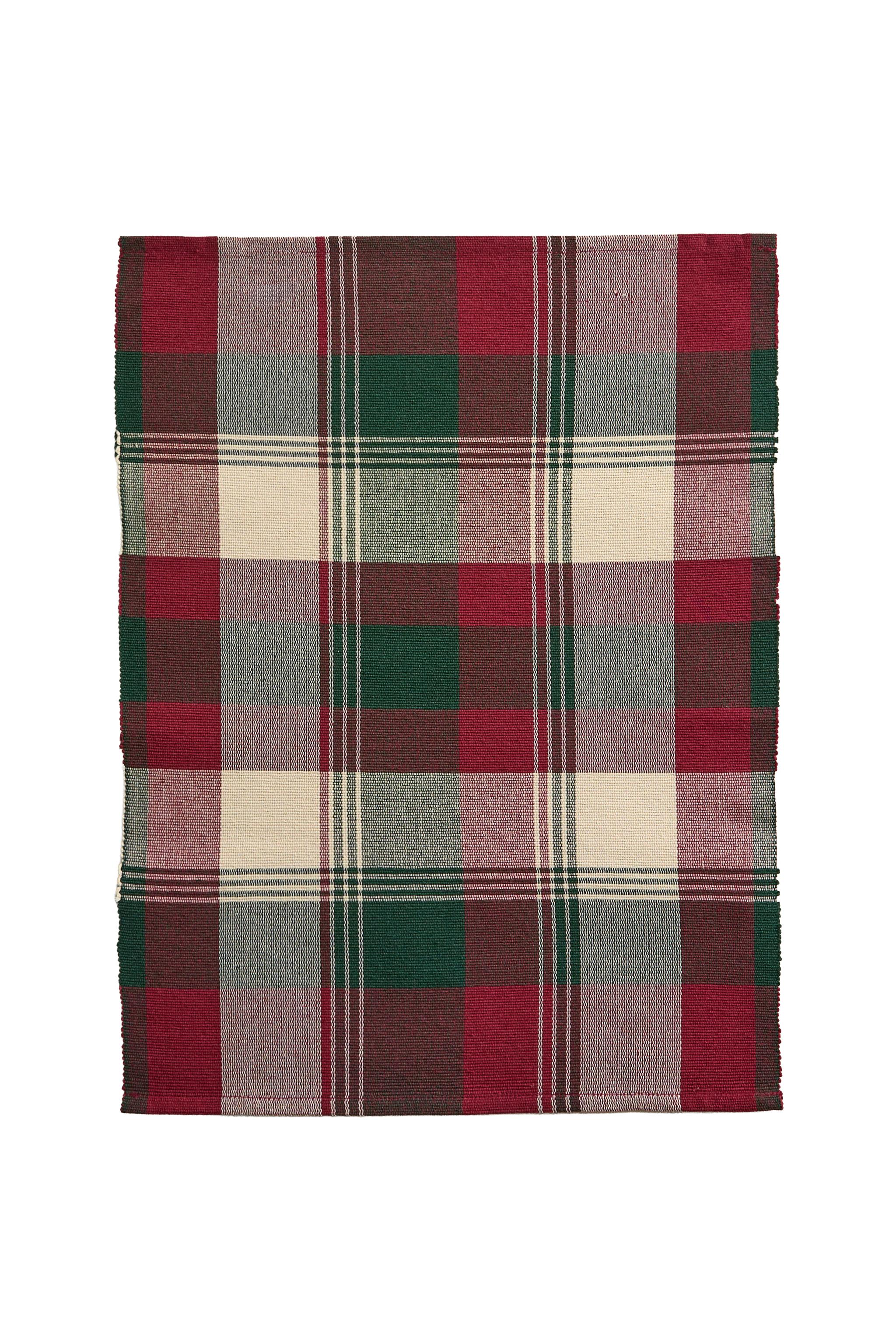 CHRISTMAS CHECK COTTON PLACEMAT (PACK OF 2) - Red | ZARA United States