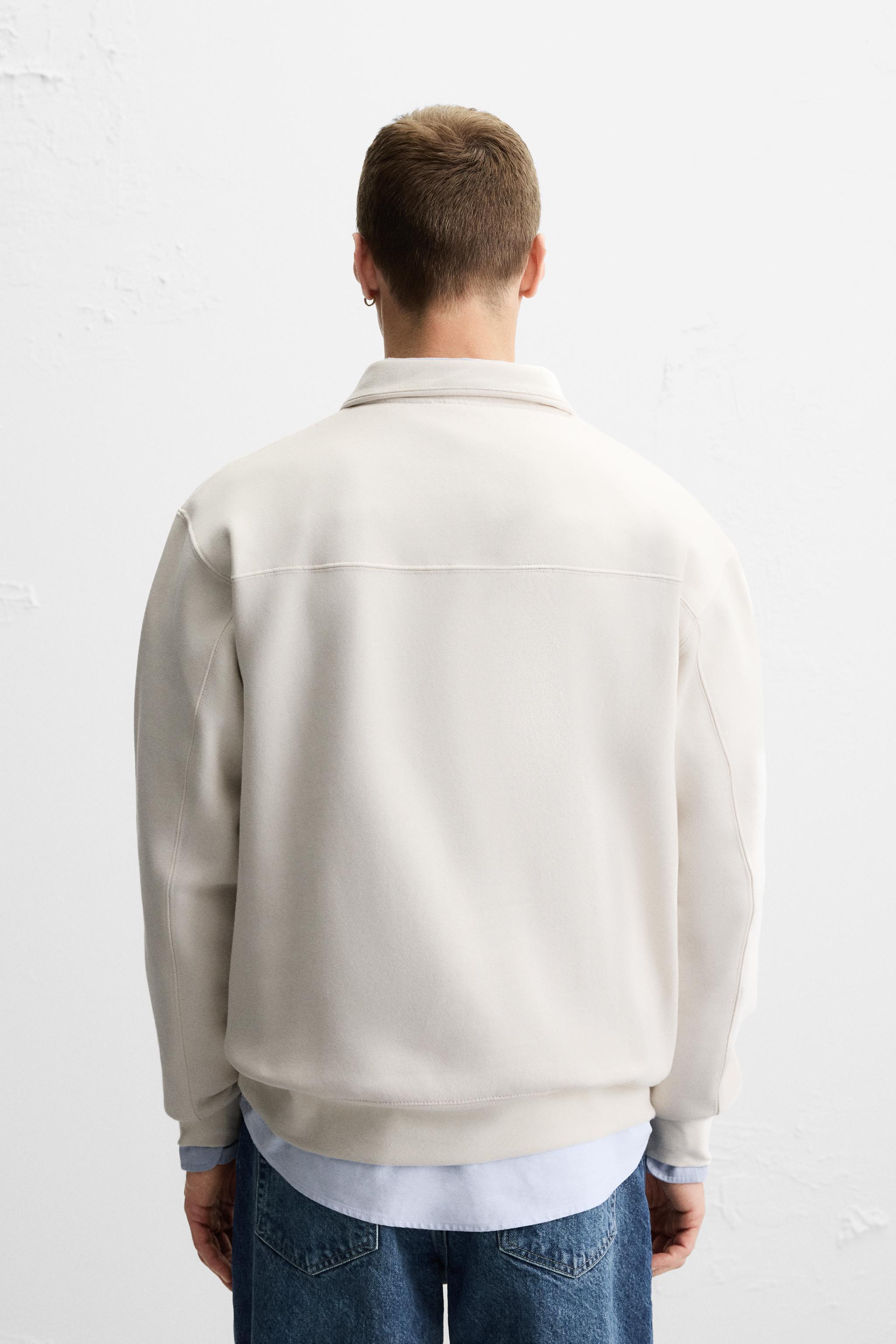 BASIC QUARTER ZIP SWEATSHIRT - Gray marl | ZARA United States