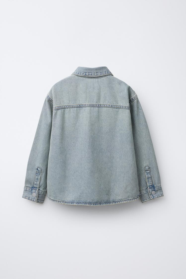 LABEL DENIM OVERSHIRT