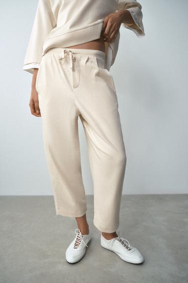 BALLOON TROUSERS - Ecru by Zara