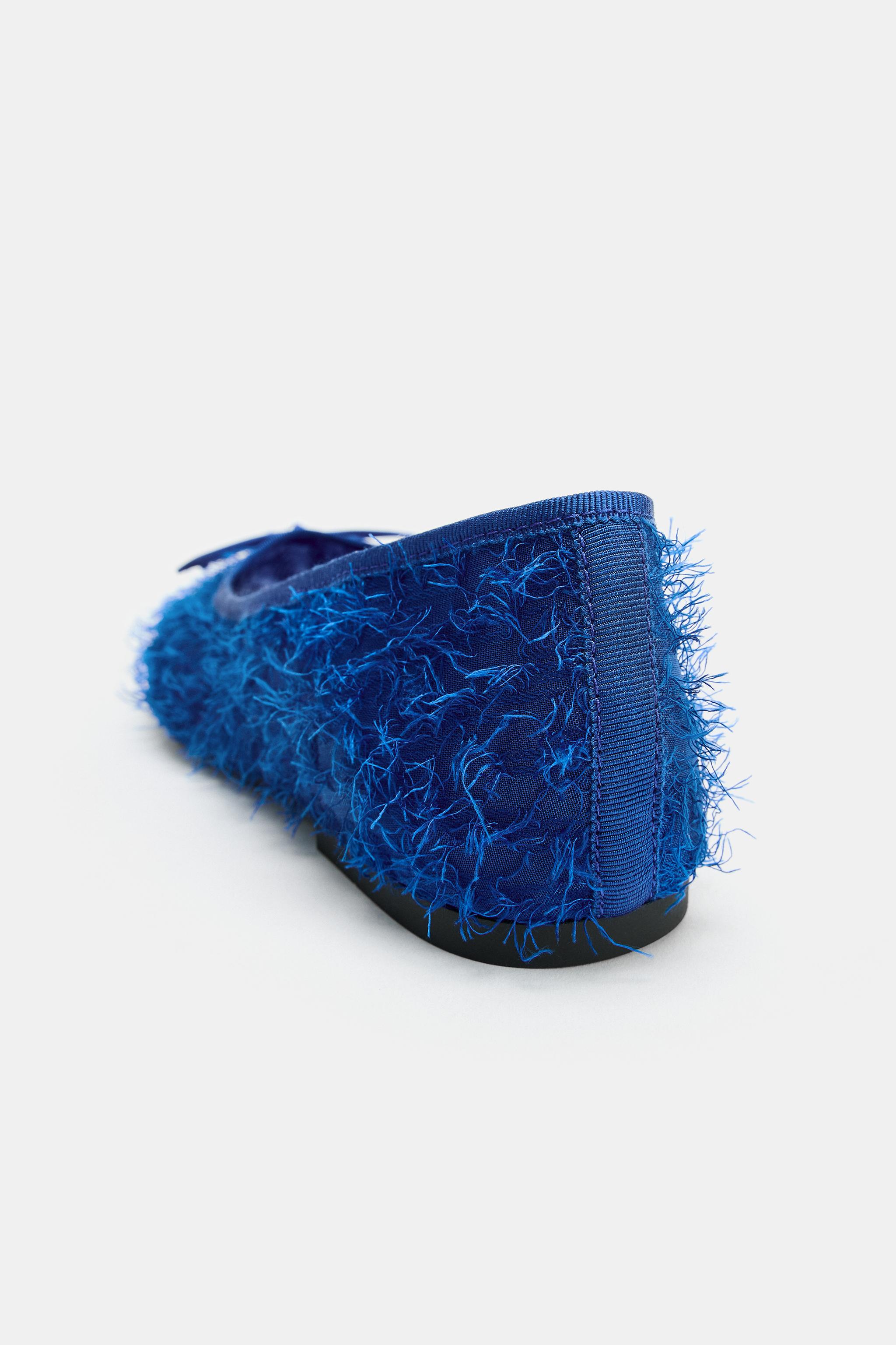 BOW TEXTURED FABRIC BALLET FLATS