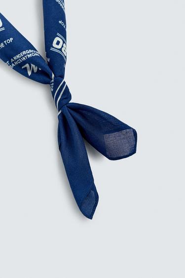 GEOMETRIC PRINT BANDANA - Navy blue by Zara - Image 2