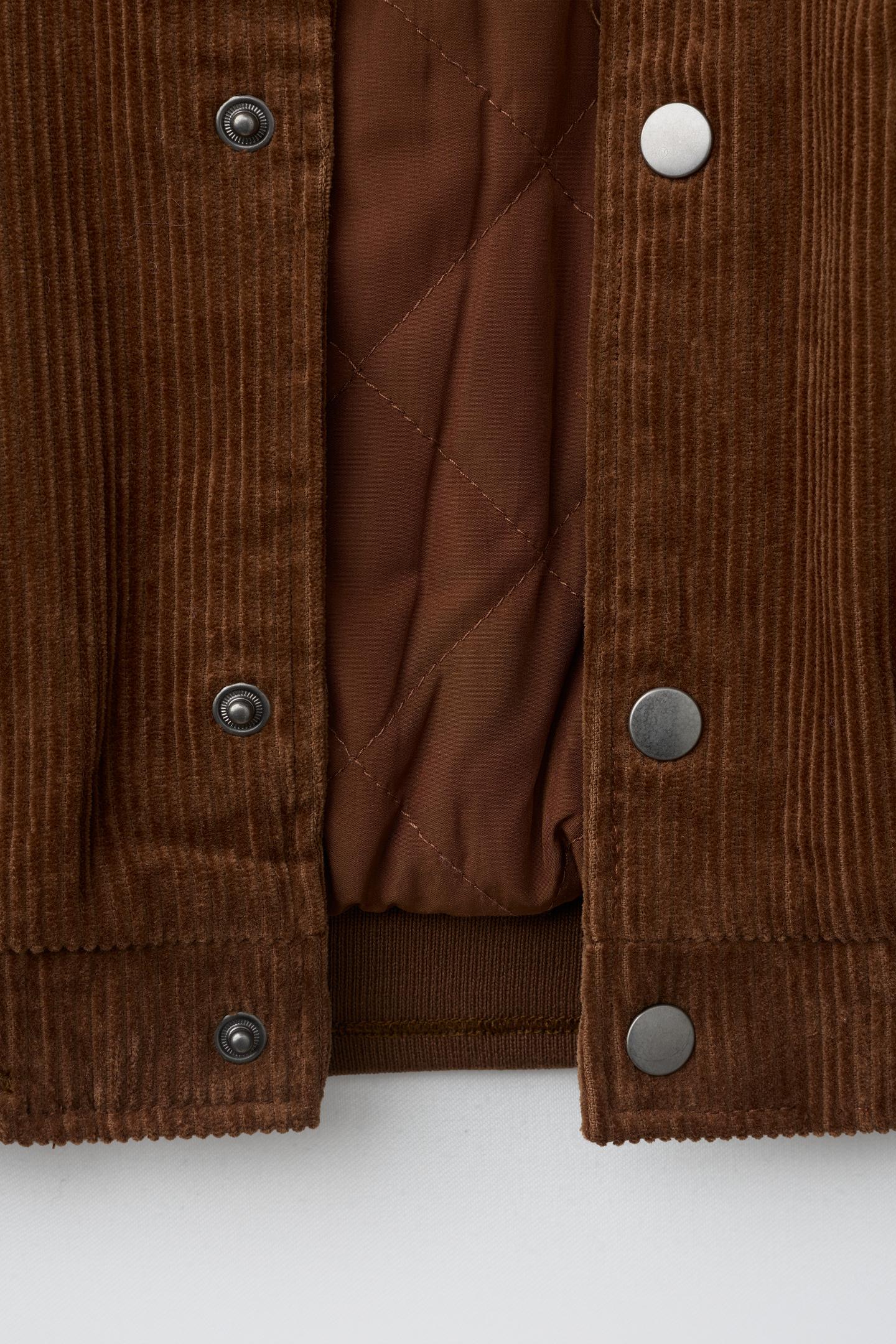 Детская куртка Zara Bomber with Detachable Hood, цвет: Коричневый — фото 10