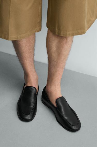 LEATHER LOAFERS - Black by Zara - Image 2