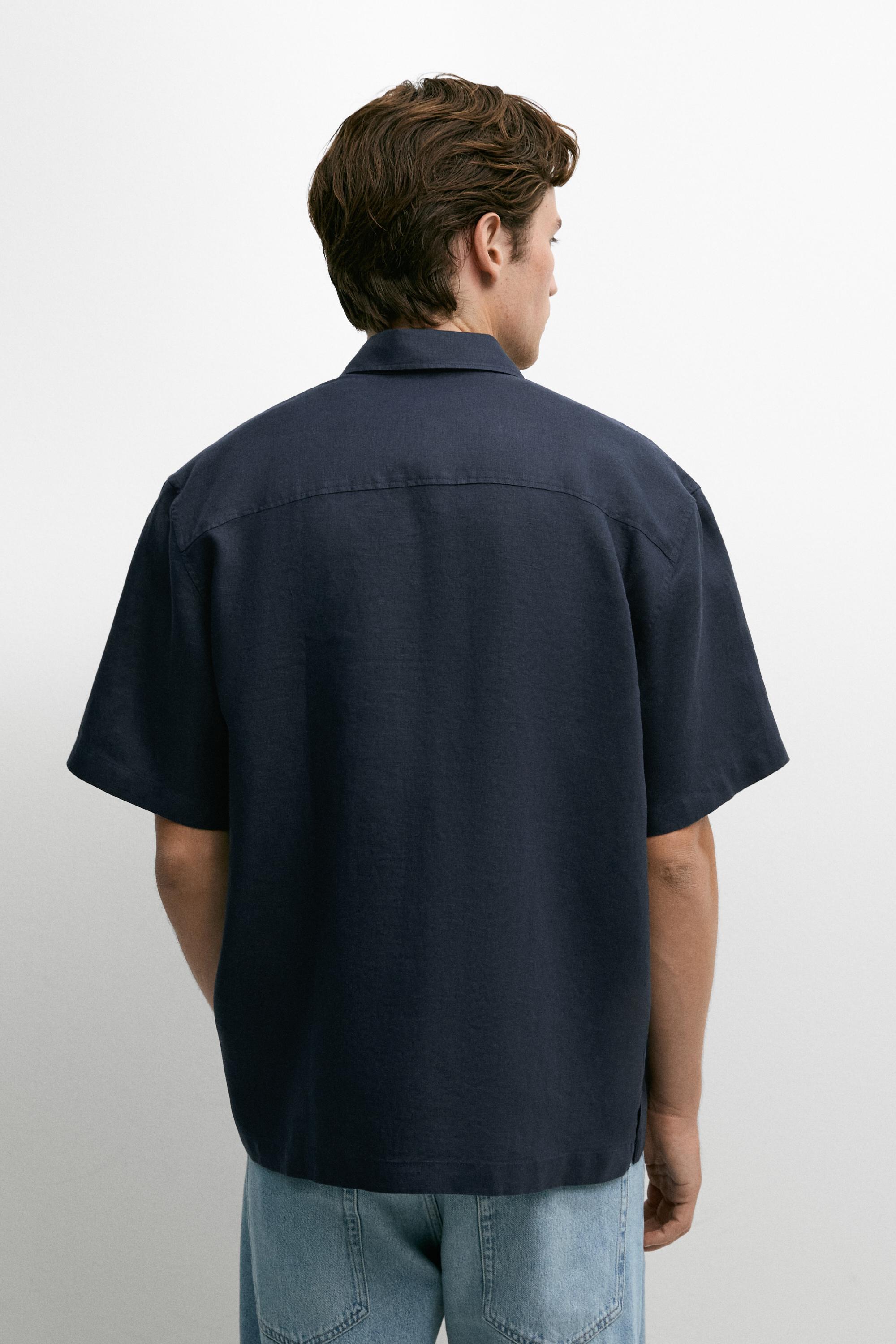 100% linen short sleeve shirt