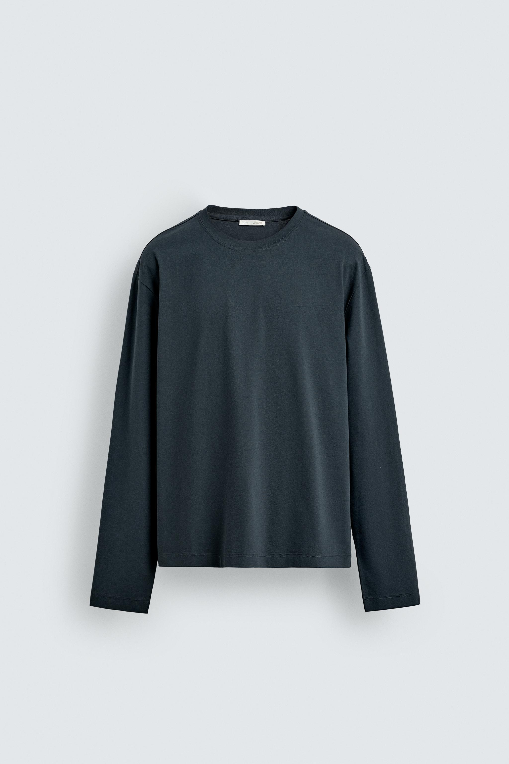 T-SHIRT MERCERISÉ À MANCHES LONGUES