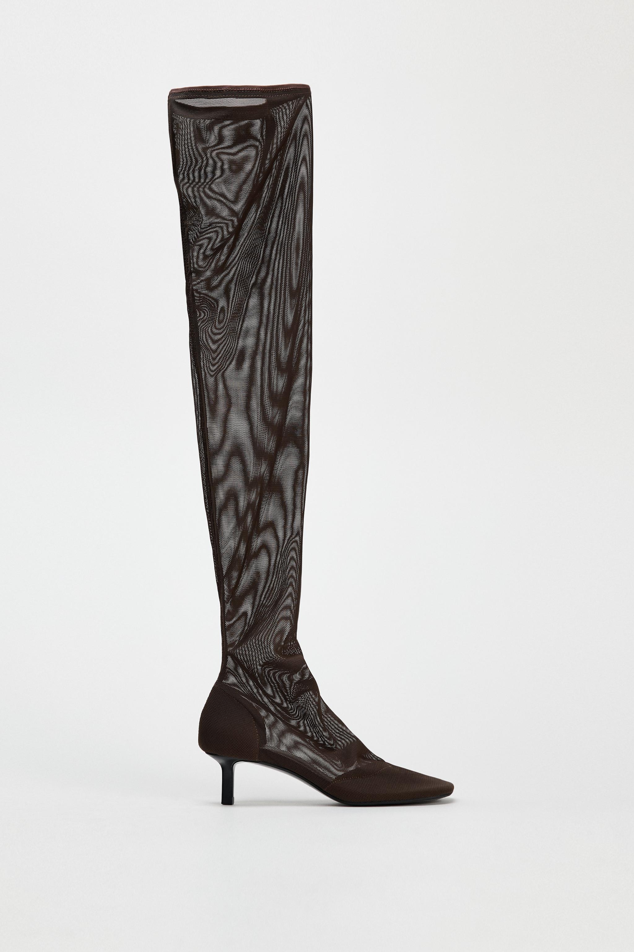 Knee high snakeskin boots zara best sale