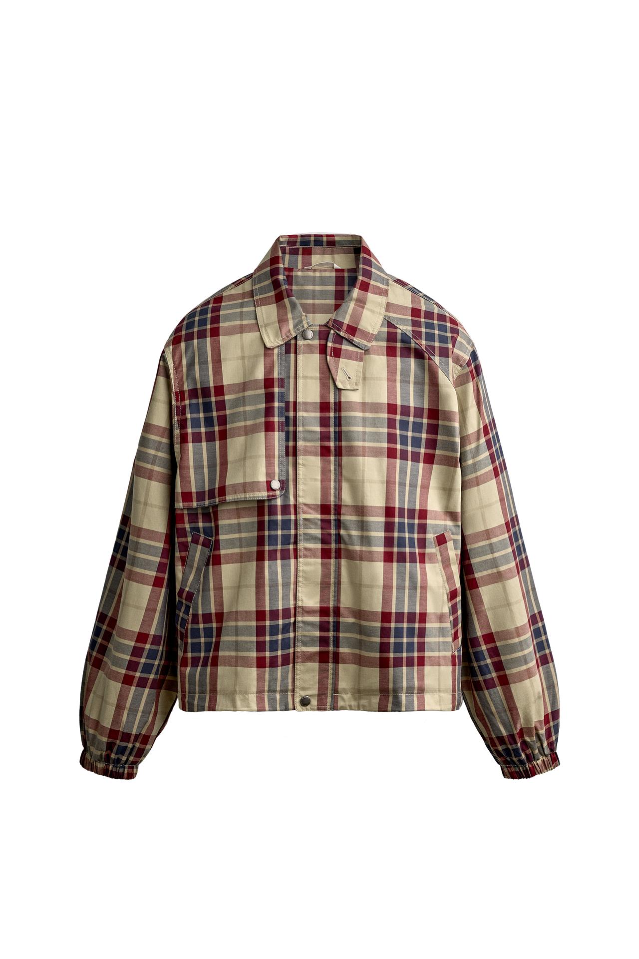CROPPED FIT CHECKS TRENCH COAT