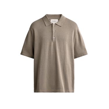 REGULAR FIT KNIT POLO SHIRT - Taupe grey by Zara