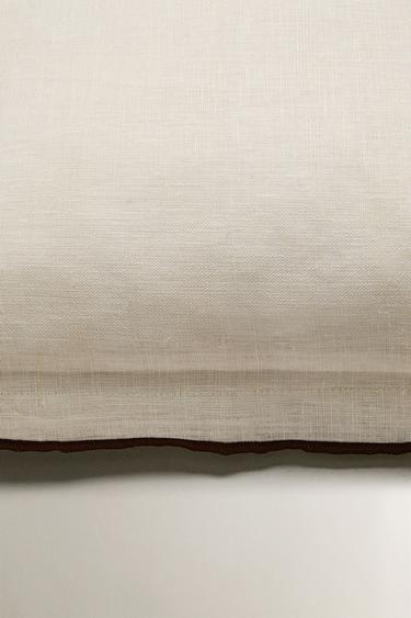 HOUSSE DE COUSSIN OVERLOCK - Blanc de Zara